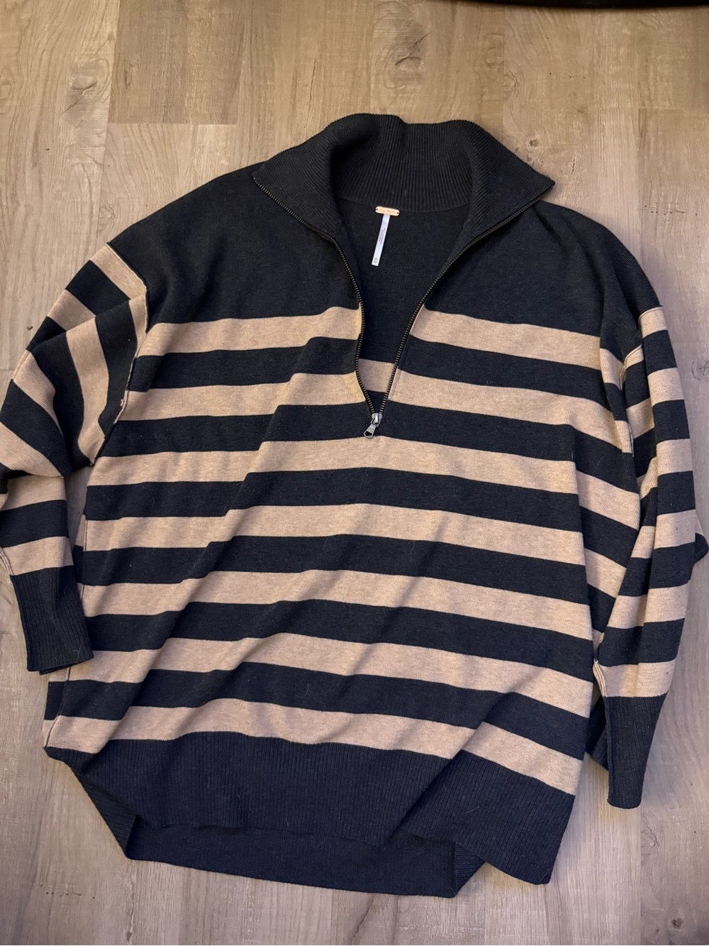 Free people oversized half zip sweater